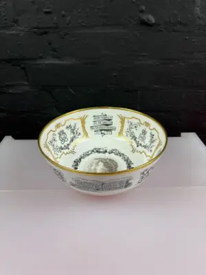 1972 Royal Worcester Queen Elizabeth II Commemorative Silver Wedding Bowl 10"