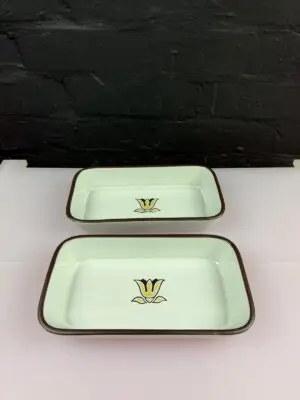 2 x Denby Kimberly Hors D’oeuvres Dish Oblong Serving Dish 8.75" x 4.75" 2 Sets