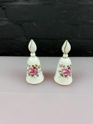 2 x Royal Crown Derby Posies Candle Snuffers 4.75" High Set