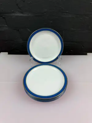 4 x Denby Imperial Blue Tea / Side Plates 6.75" Wide Set 1st Quality