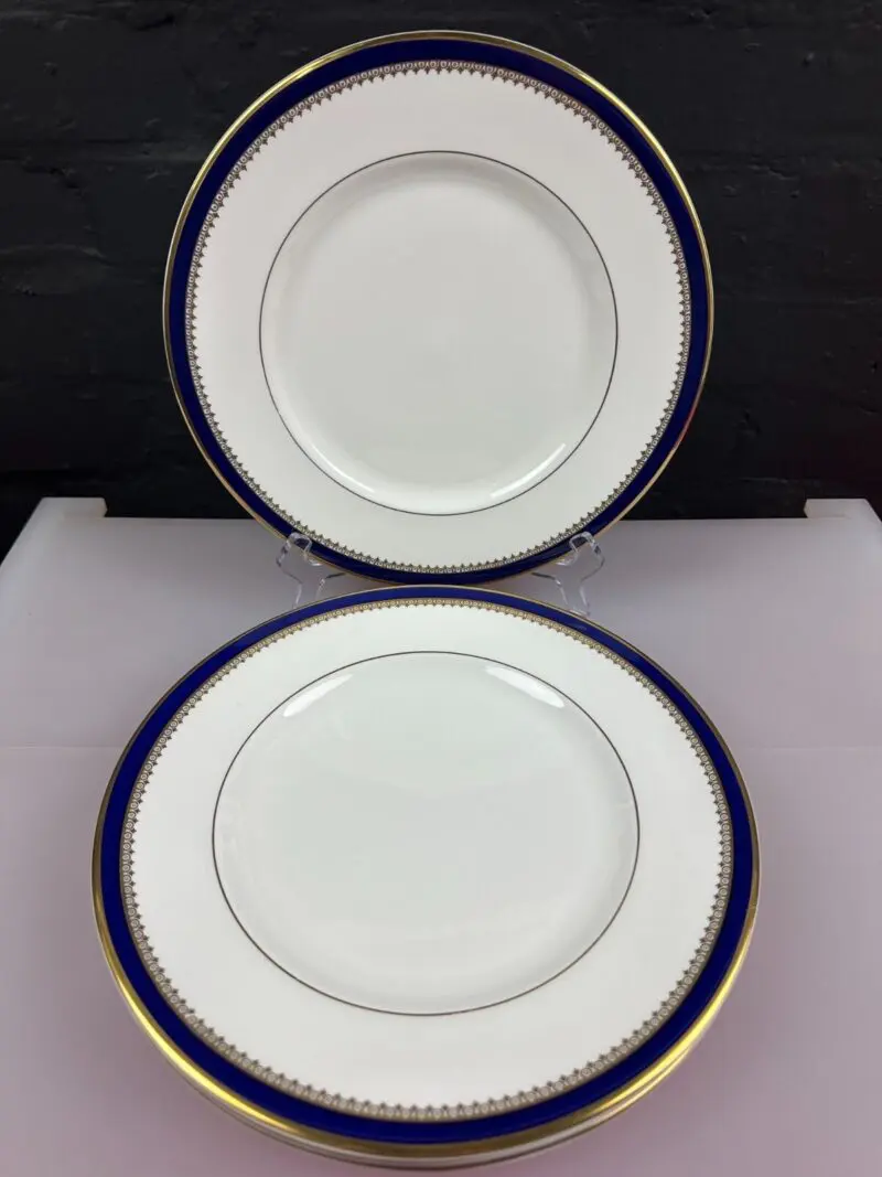 4 x Royal Grafton Rochester Cobalt Blue Dinner Plates 27.5 cm 2 Sets Available