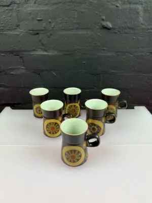 6 x Denby Arabesque Small Coffee Cups Last Set Available