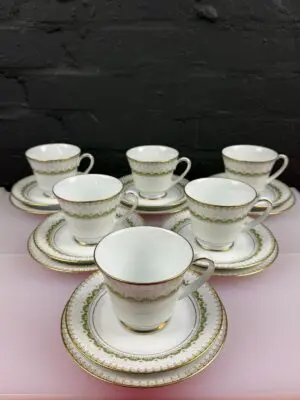 6 x Noritake Katrina 2254 Tea Trios Cups Saucers & Side Plates 2 Sets Available