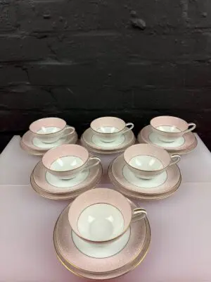 6 x Noritake Stratford 5652 Tea Trios Cups Saucers and Side Plates 2 Sets