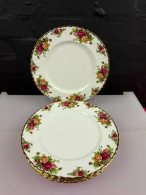 6 x Royal Albert Old Country Roses Dinner Plates 26.5 cm Wide Set