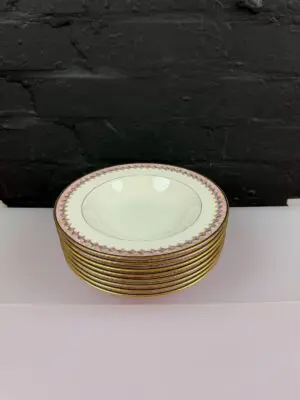 8 x Noritake Momentum 7734 Rimmed Soup Bowls 21 cm Set