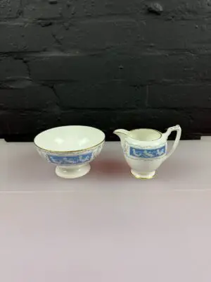 Coalport Revelry Footed Milk Cream Jug 8.5 cm and Large Open Sugar Bowl Set