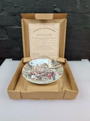 Davenport The Cucumber Seller Plate Boxed Coa