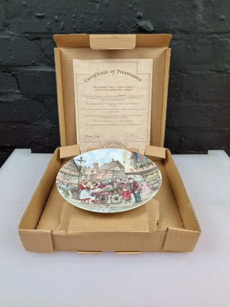 Davenport The Cucumber Seller Plate Boxed Coa