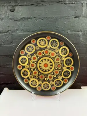 Denby Arabesque Large Round Serving Platter Plate Tray 36 cm Wide