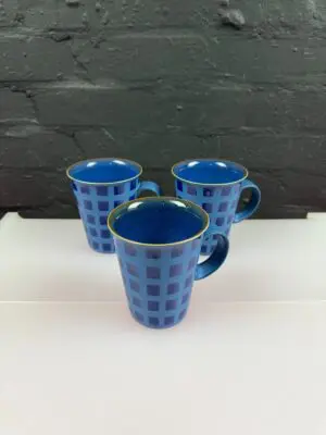 Denby Reflex Large Tea Coffee Mugs 4.5" High Set of 3
