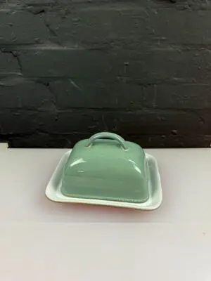 Denby Regency Green Loop Handle Covered / Lidded Butter Dish