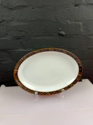 Denby Shiraz Oval Steak Dinner Plate / Meat Platter 13" x 9.25"