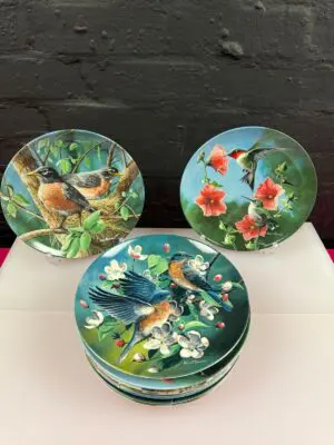 Knowles Encyclopaedia Britannica Birds Your Garden Collection Plates Set Of 10
