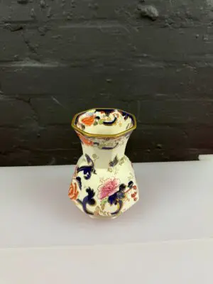 Masons Ironstone Blue Mandalay Octagonal Vase 6.5" High