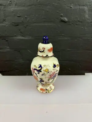 Masons Ironstone Blue Mandalay Pattern Jar / Urn 9.75" High RARE