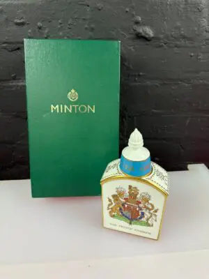 Minton Caddy Miss Sarah Furguson and Prince Andrew Wedding 1986 19.5 cm Boxed