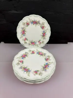 Royal Albert Colleen Green Salad Plates 8.25" Wide Set of 6