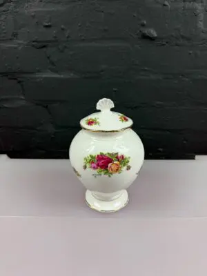 Royal Albert Old Country Roses Lidded Jar / Urn 7.75" High