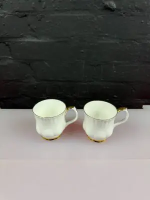 Royal Albert Val D'or Mugs Tea / Coffee 3.25" High Set of 2