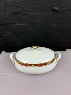 Royal Crown Derby Cloisonne Oval Lidded Vegetable Serving Dish Tureen LII 1989