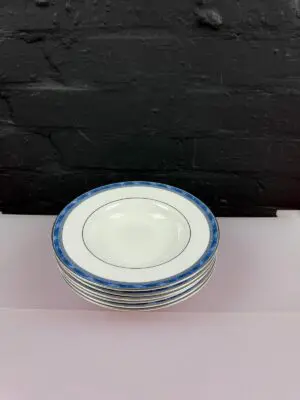 Royal Doulton Atlanta H5237 Rimmed Soup Bowls 8.25" Wide Set of 6