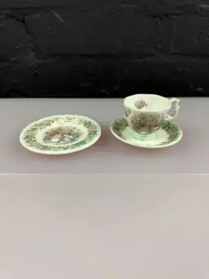 Royal Doulton Brambly Hedge Summer Miniature Tea Trio Cup Saucer and Plate Set