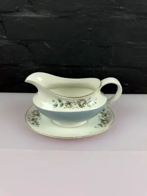 Royal Doulton Rose Elegans Gravy Boat Sauce Jug and Stand Drip Plate 2 Available