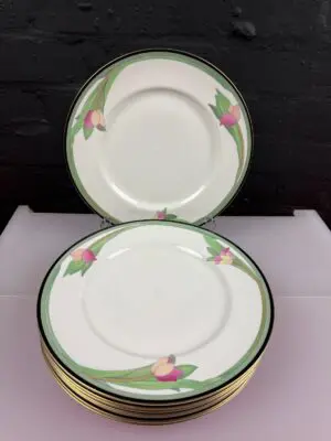 Royal Doulton Vogue Awakening TC1162 Dinner Plates 10.75" Wide Set of 8