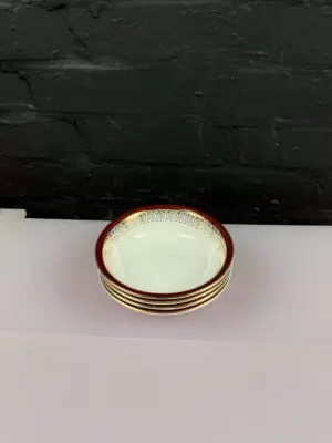 Royal Grafton Majestic Red Cereal / Fruit Bowls 6" Wide Set of 4
