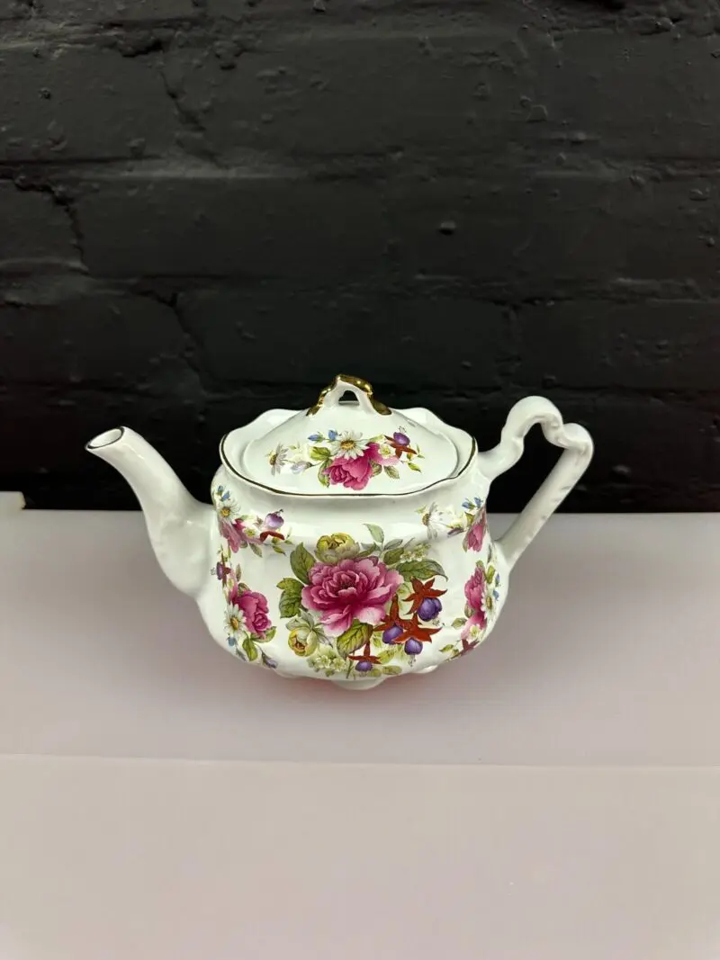 Vintage Arthur Wood Ceramic Floral Tea Pot 6341