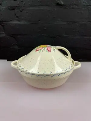 Vintage Susie Cooper Production Crown Works Burslem Covered Vegetable Dish RARE