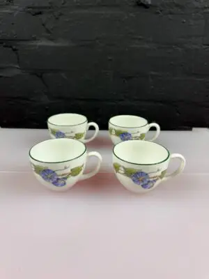 Wedgwood Blue Delphi Small Coffee Cups Set of 4