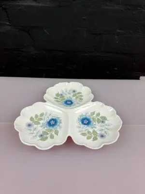 Wedgwood Clementine 3 Section Trinket Sweet Dish 9.25" Wide