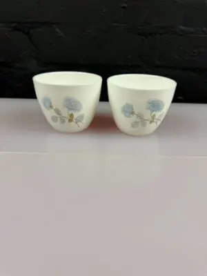 Wedgwood Ice Rose Small Open Sugar Bowls 8.5 cm x 6.5 cm Set of 2