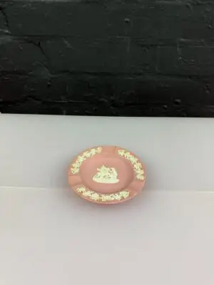 Wedgwood Jasper Ware Pink Round Trinket Dish Ashtray 11.5 cm Wide