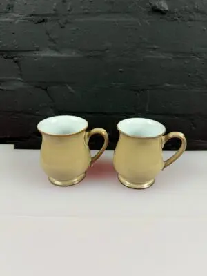 2 x Denby Viceroy Craftman Tea Coffee Mugs 4.25" High Set
