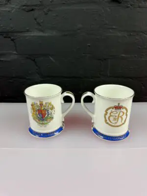 2 x Ringtons Royal Golden Jubilee 1952-2002 Fine Bone China Beakers / Mugs 3.75"