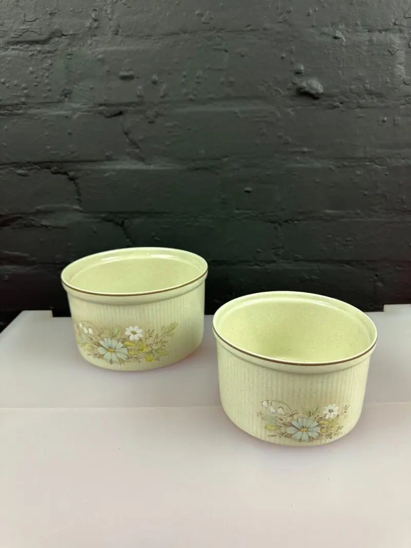 2 x Royal Doulton Florinda LS1042 Souffle Vegetable Serving 6.75" + 5.5" Dishes