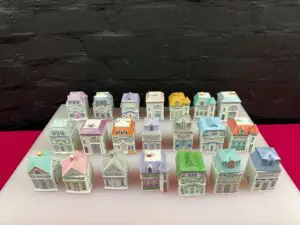 21 Brooks & and Bentley Lenox Spice Village Set Houses Jars Cottages 1991 Rare