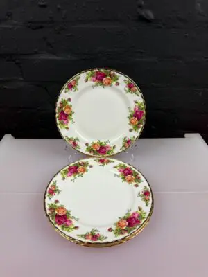 3 x Royal Albert Old Country Roses Salad Plates 20.5 cm Wide Set