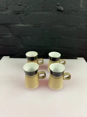 4 x Denby Country Cuisine Replacement Coffee Cups 4" HIgh Set