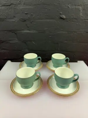 4 x Denby Luxor Tea Cups and Saucers 1st Quality Set