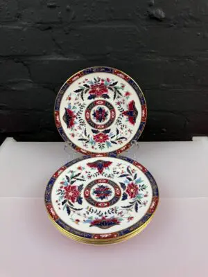 4 x Royal Worcester Prince Regent Accent Salad Plates 20.5 cm Wide 4 Sets