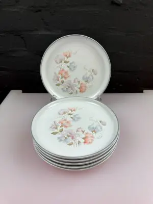 6 x Denby Encore Sweet Pea Salad Plates 8.25" 21 cm Wide Set