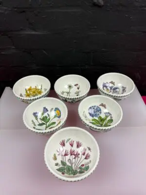 6 x Portmeirion Botanic Garden Rice Bowls 5.5" Wide Set