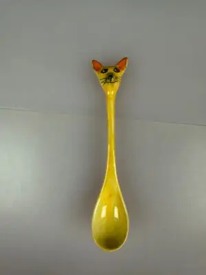 Anthropologie Hannah Turner Ceramic Cat Spoon 16 cm
