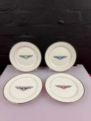 Bentley Drivers Club Original Side Salad Plates 20.5 cm Wide Set of 4 RARE 2007