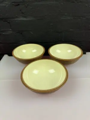 Denby Cinnamon Cereal Bowls 7" Wide 1st Quality Set of 3