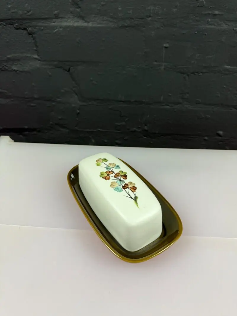 Denby Shamrock Covered / Lidded Butter Dish RARE